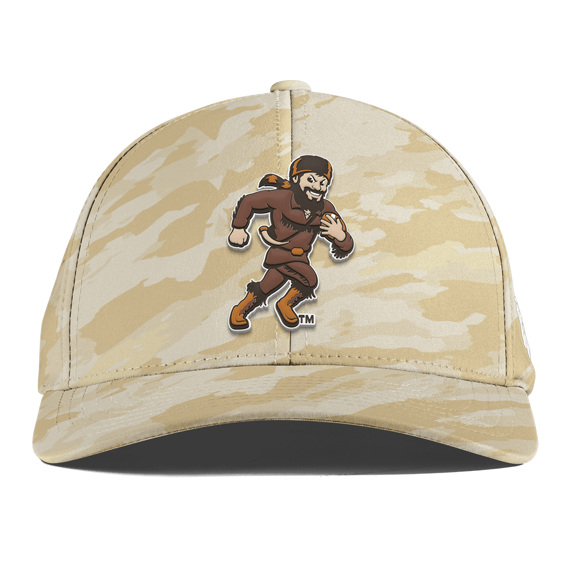 West Virginia University "WVU Mountaineer Football Logo" Curved Performance Desert Camo