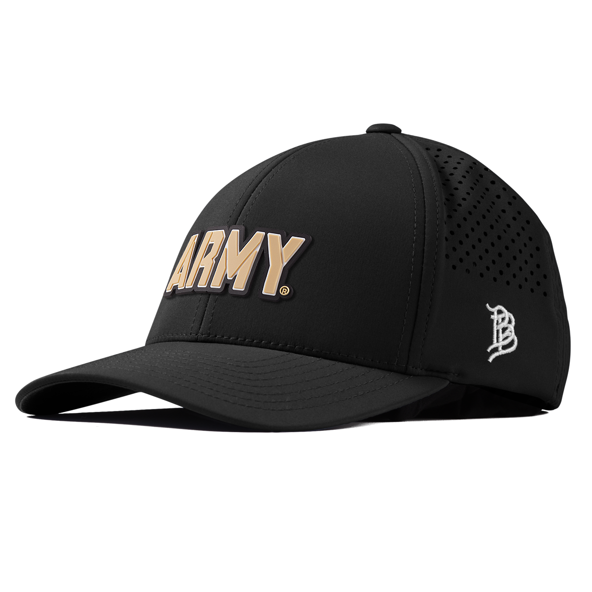 Army "Army West Point Gold Block" Curved Performance Black 