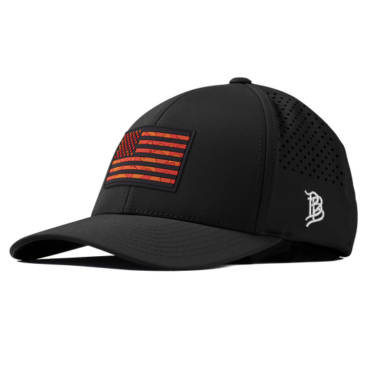 Blaze Orange Camo Old Glory Curved Performance Black