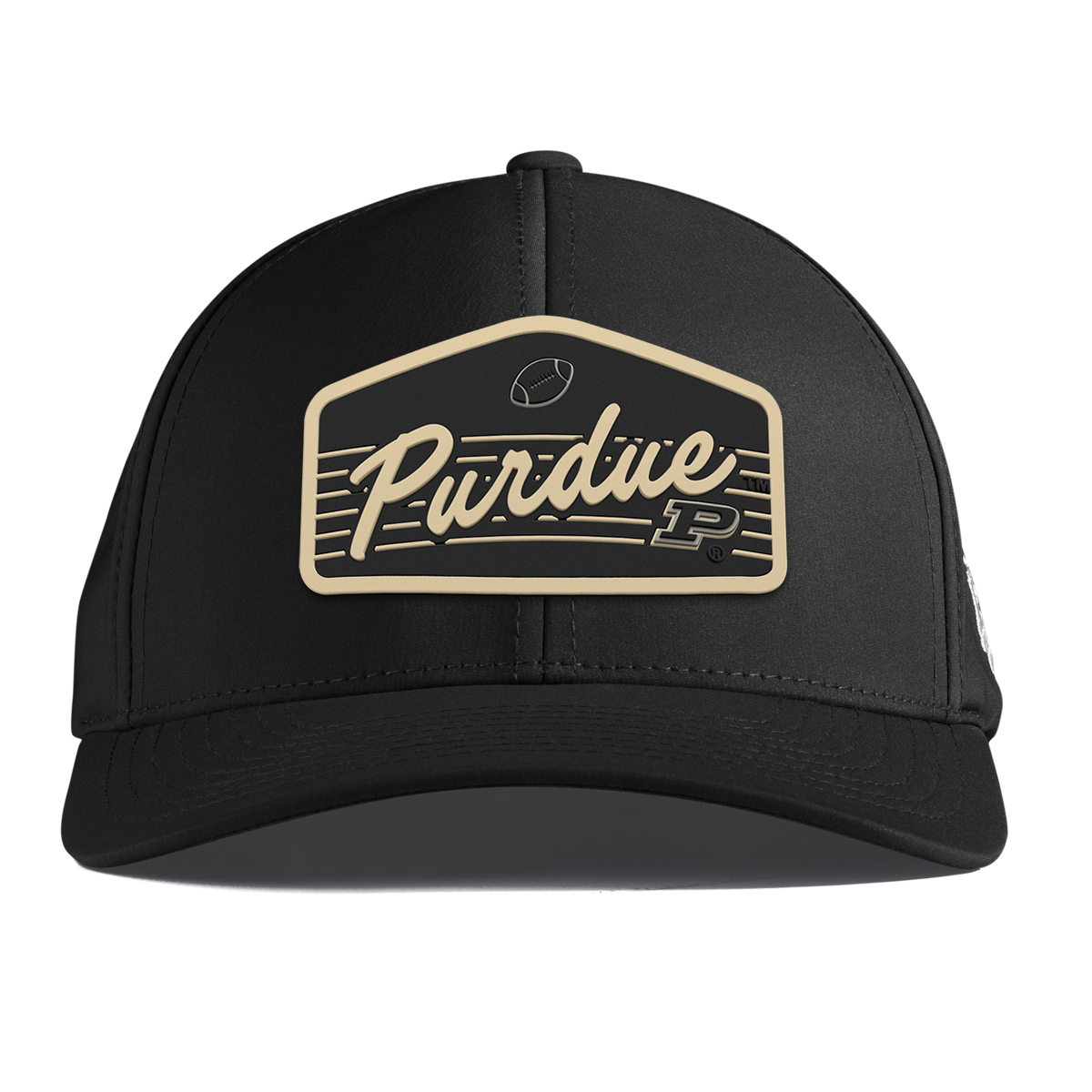 Purdue University "Boilermakers Football" Curved Performance Black