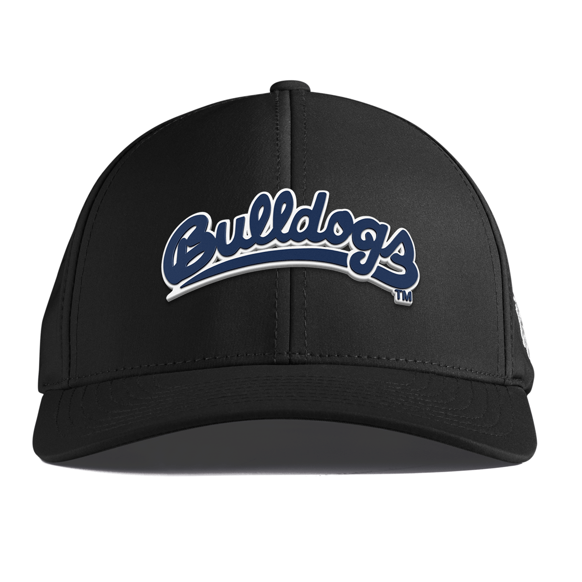 Fresno State University "Bulldogs Script Navy" Curved Performance Black