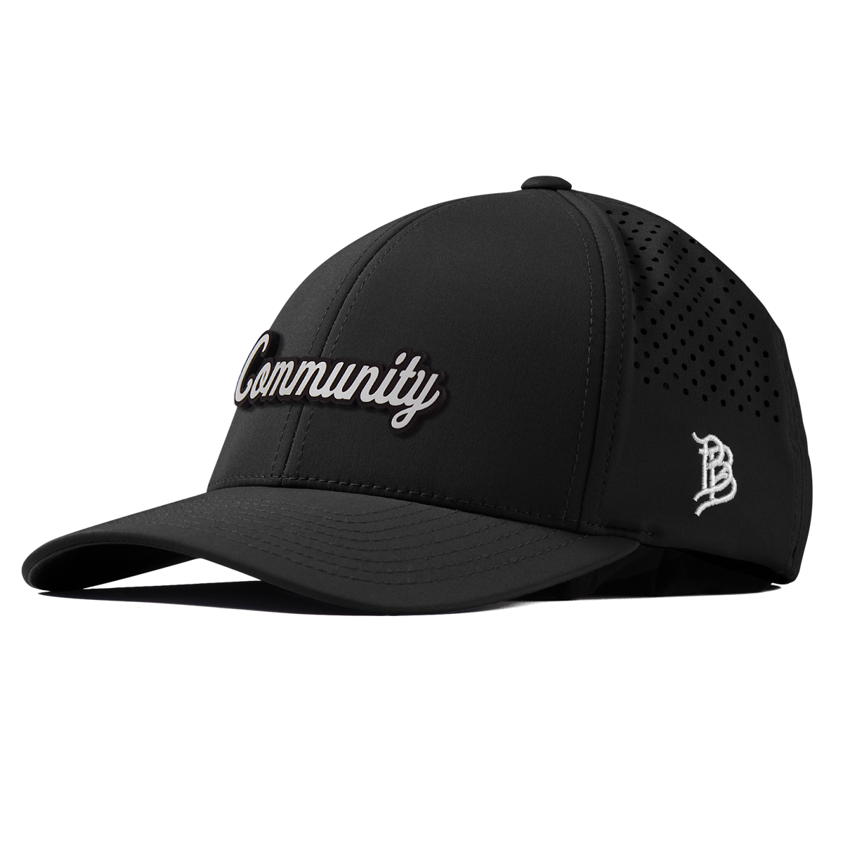 Community Script White Curved Performance Black