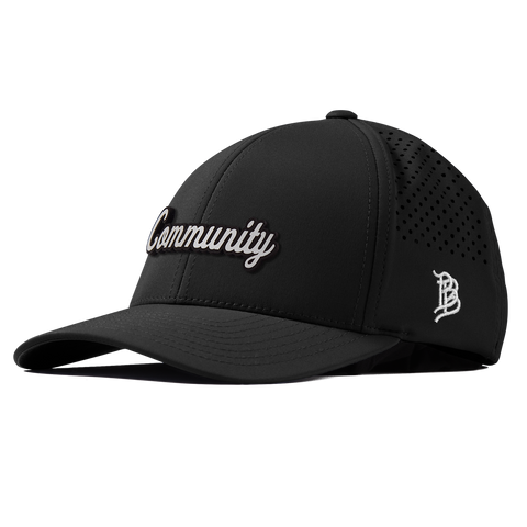 Community Script White Curved Performance Black