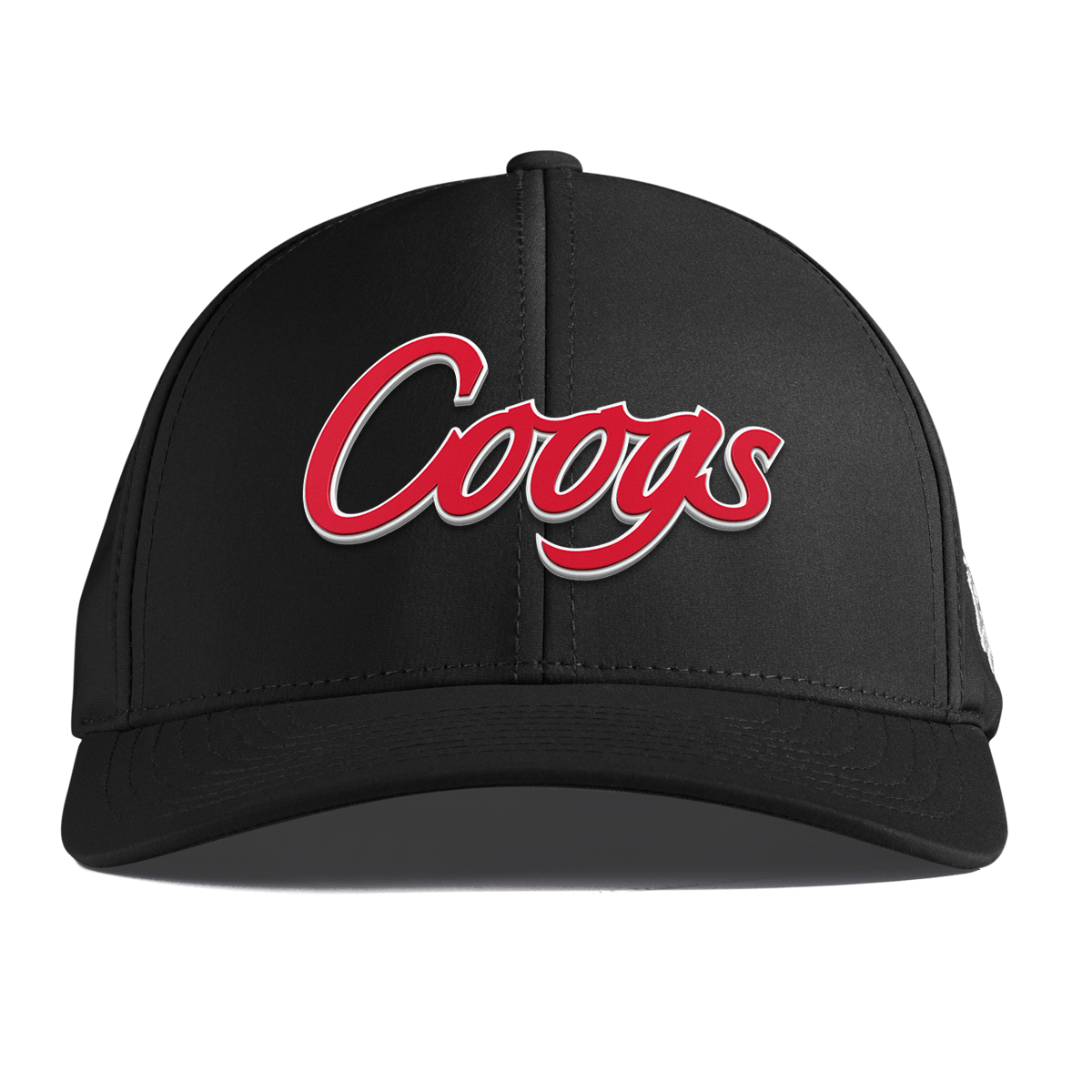 University of Houston "Coogs Script" Curved Performance Black 