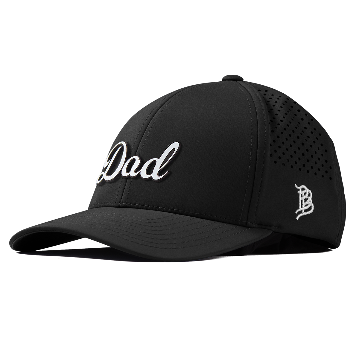 Dad Script Curved Performance Black