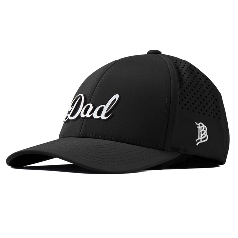 Dad Script Curved Performance Black