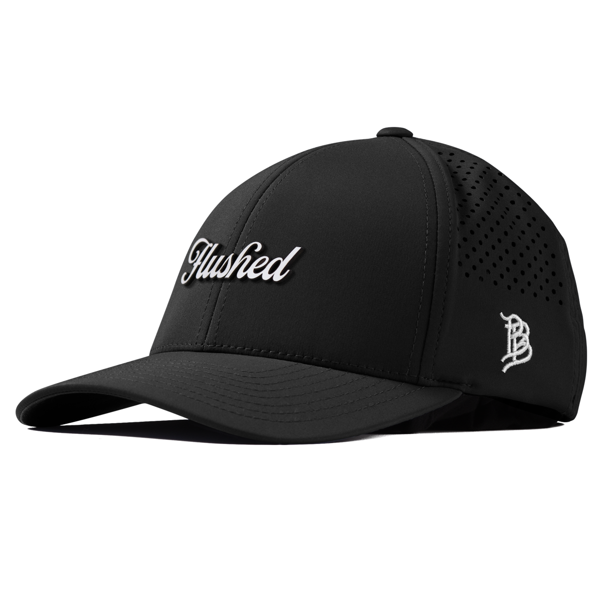 Flushed Script Curved Performance Black
