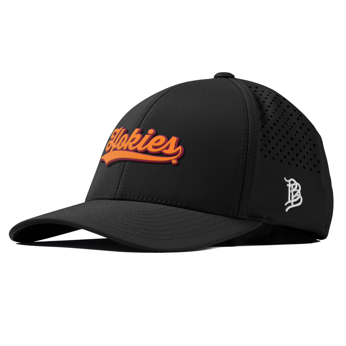 Virginia Tech University "Hokies Script" Curved Performance Black