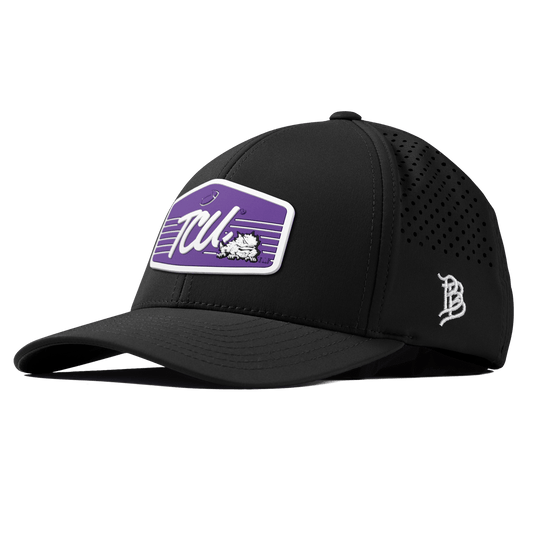 Texas Christian University "Horned Frogs Football" Curved Performance Black