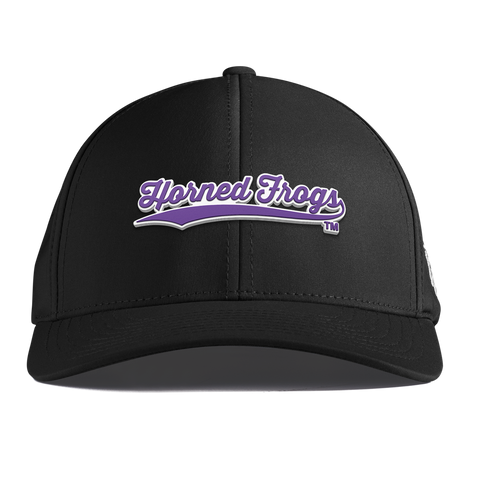 Texas Christian University "TCU Horned Frogs Scripts" Curved Performance Black