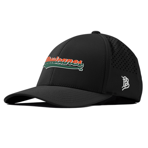 University of Miami "Hurricanes Script" Curved Performance Black