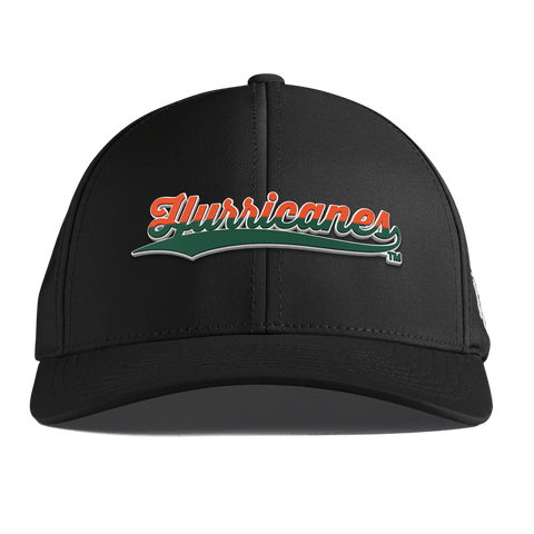 University of Miami "Hurricanes Script" Curved Performance Black