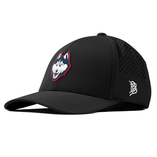 University of Connecticut "Huskies Mascot" Curved Performance Black