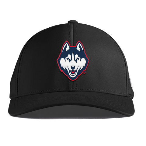 University of Connecticut "Huskies Mascot" Curved Performance Black