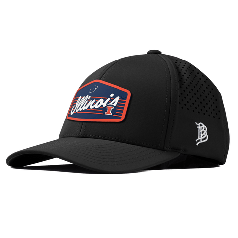 University of Illinois "Illini Football" Curved Performance Black