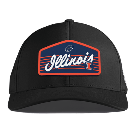 University of Illinois "Illini Football" Curved Performance Black