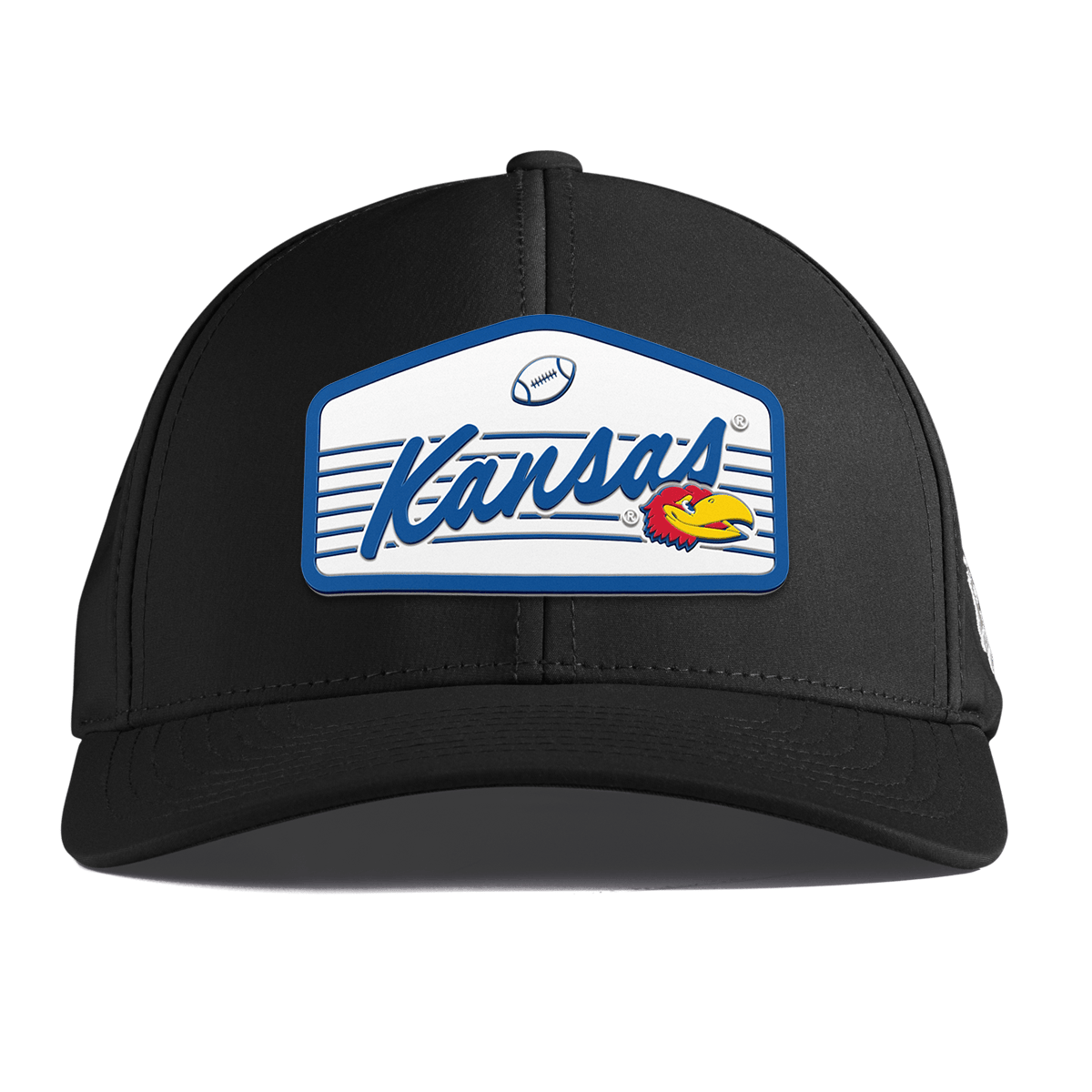 University of Kansas "Jayhawks Football" Curved Performance Black