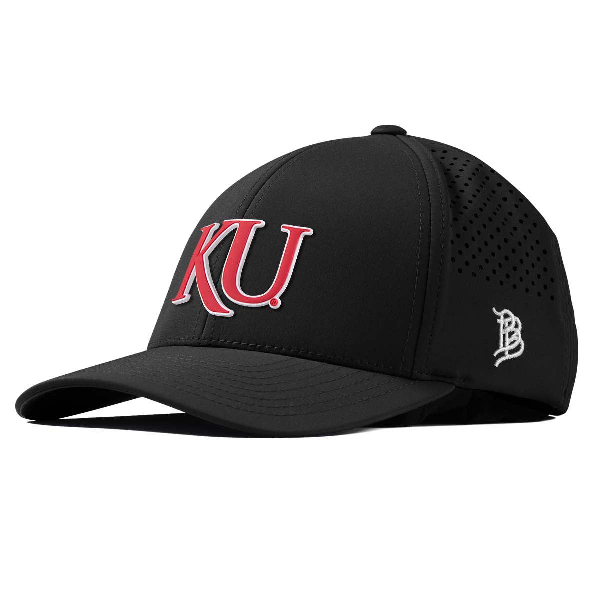 University of Kansas "KU Block" Curved Performance Black Black 