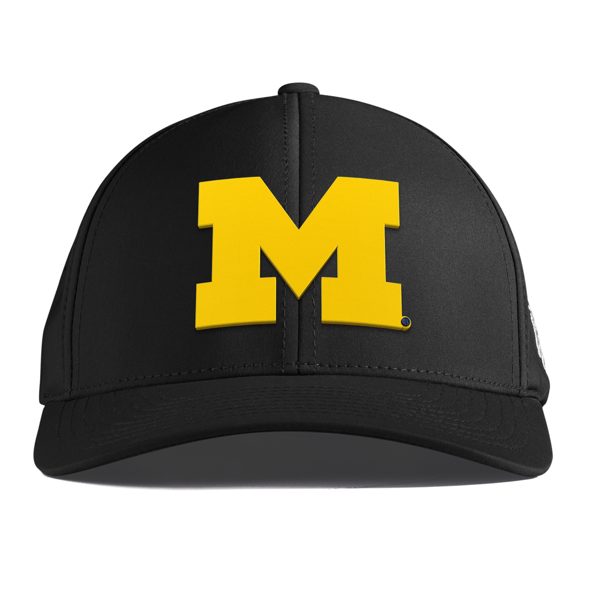University of Michigan "Michigan Gold Block" Curved Performance Black