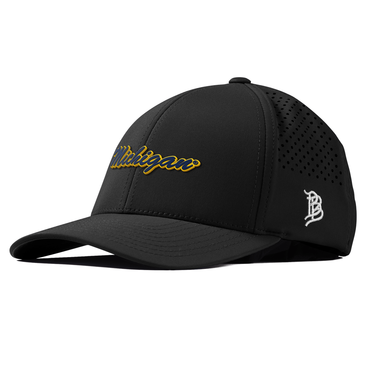 University of Michigan "Michigan Script" Curved Performance Black