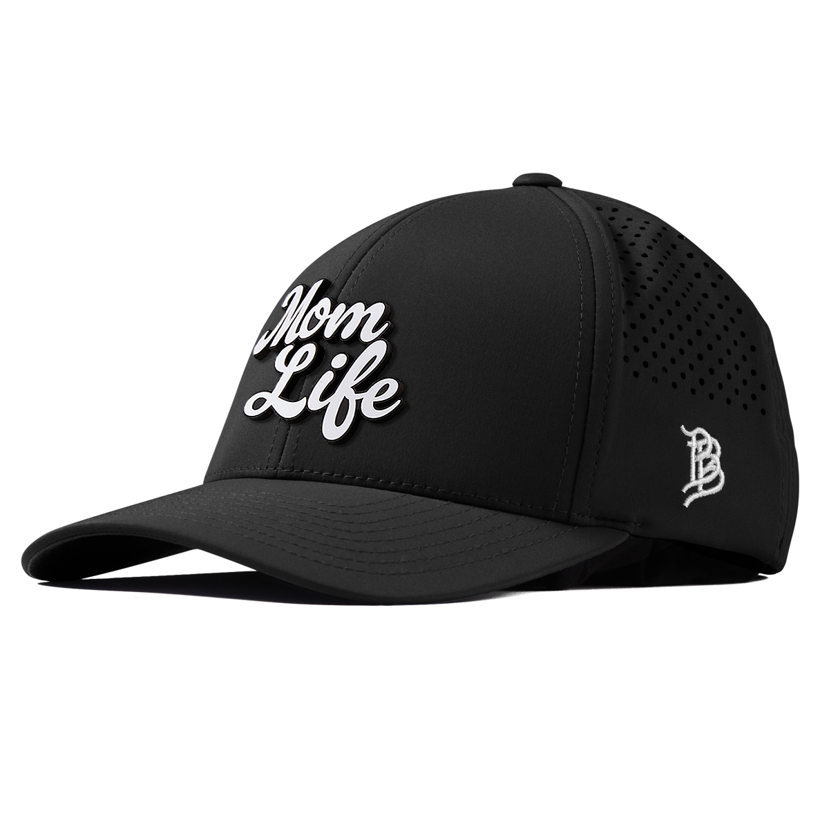 Mom Life Script Curved Performance Black