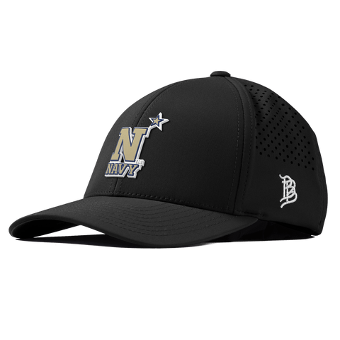 United States Naval Academy "Naval Academy Team Logo Gold" Curved Performance Black