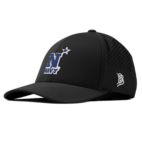 United States Naval Academy "Naval Academy Team Logo Navy" Curved Performance Black