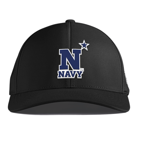 United States Naval Academy "Naval Academy Team Logo Navy" Curved Performance Black