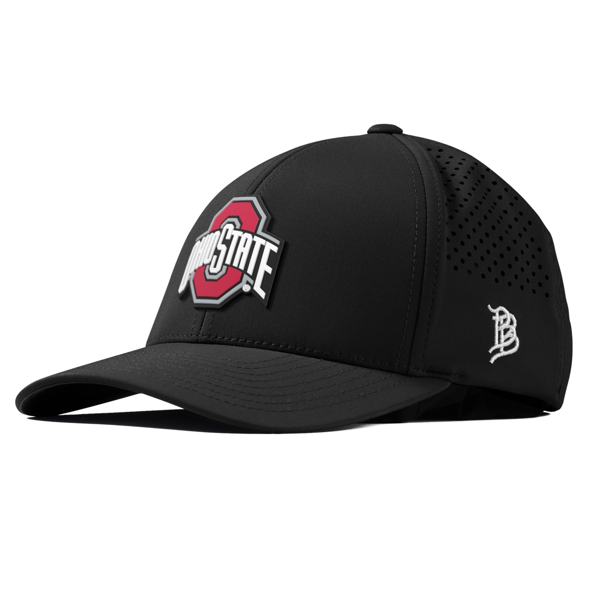 Ohio State University "Ohio State Gray Team Logo" Curved Performance Black