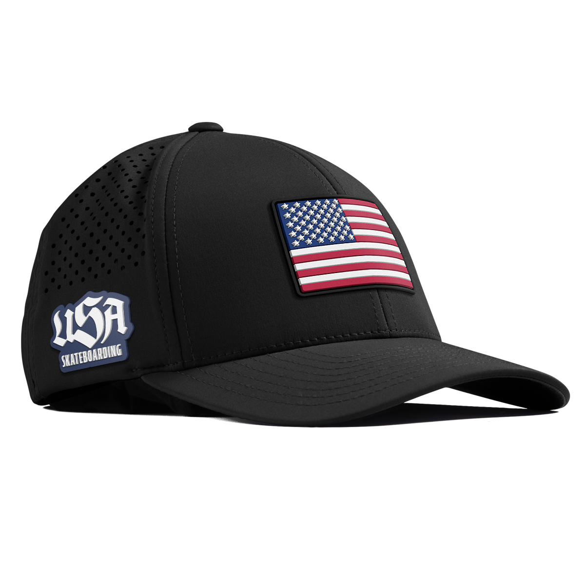 Old Glory USA Skateboarding Curved Performance | hover: Black 