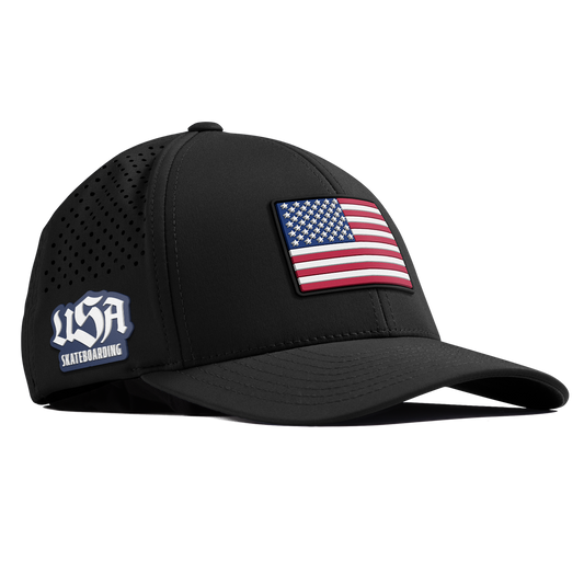 Old Glory USA Skateboarding Curved Performance | hover: Black 