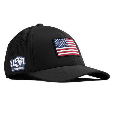 Old Glory USA Skateboarding Curved Performance | hover: Black 