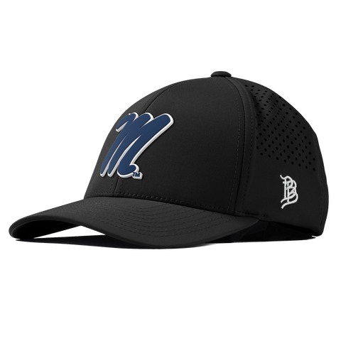 University of Mississippi "Ole Miss Block M Navy" Curved Performance Black