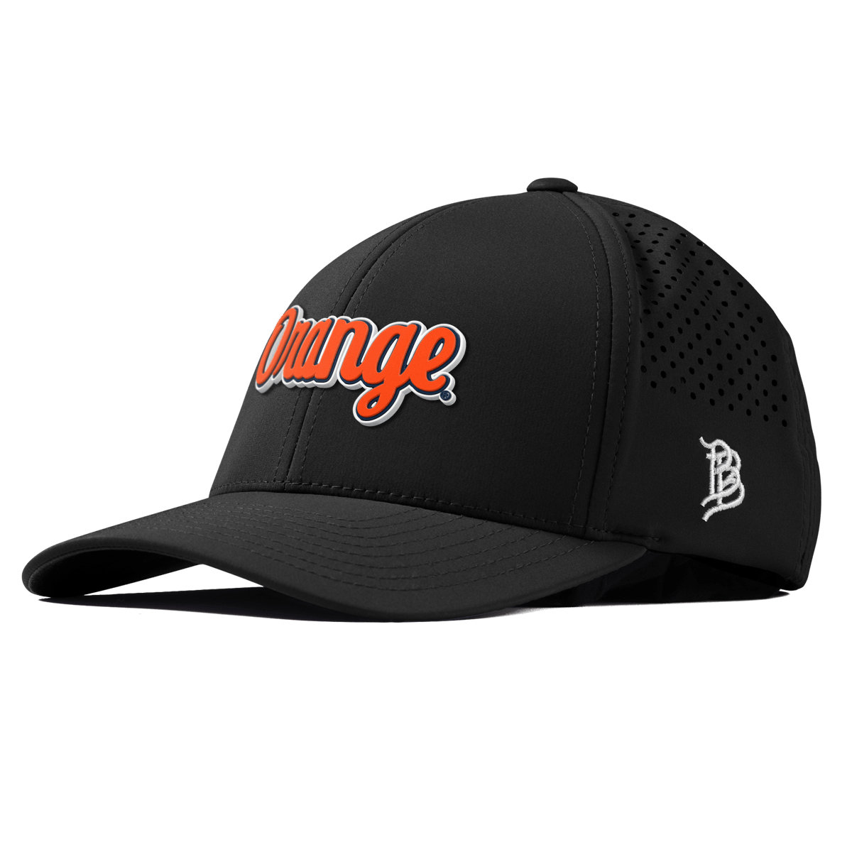 Syracuse University "Orange Throwback Script" Curved Performance Black 