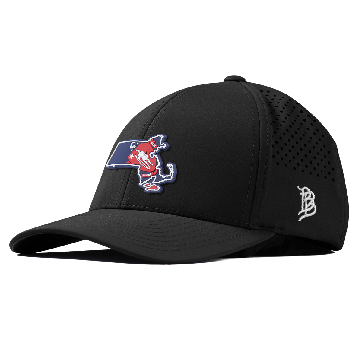 Massachusetts Patriot Series Curved Performance Black