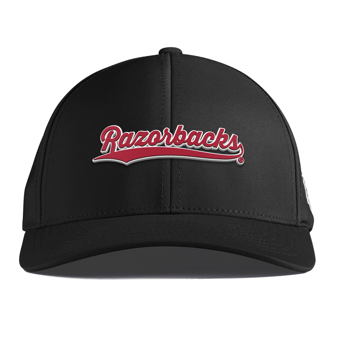University of Arkansas "Razorback Script" Curved Performance Black