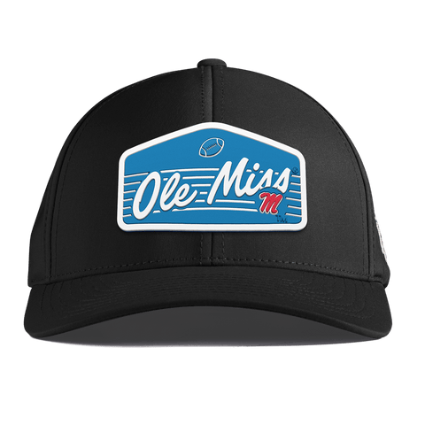 University of Mississippi "Rebel Football" Curved Performance Black