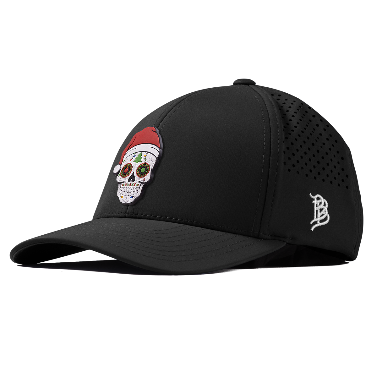 Santa Skull PVC Curved Performance Black