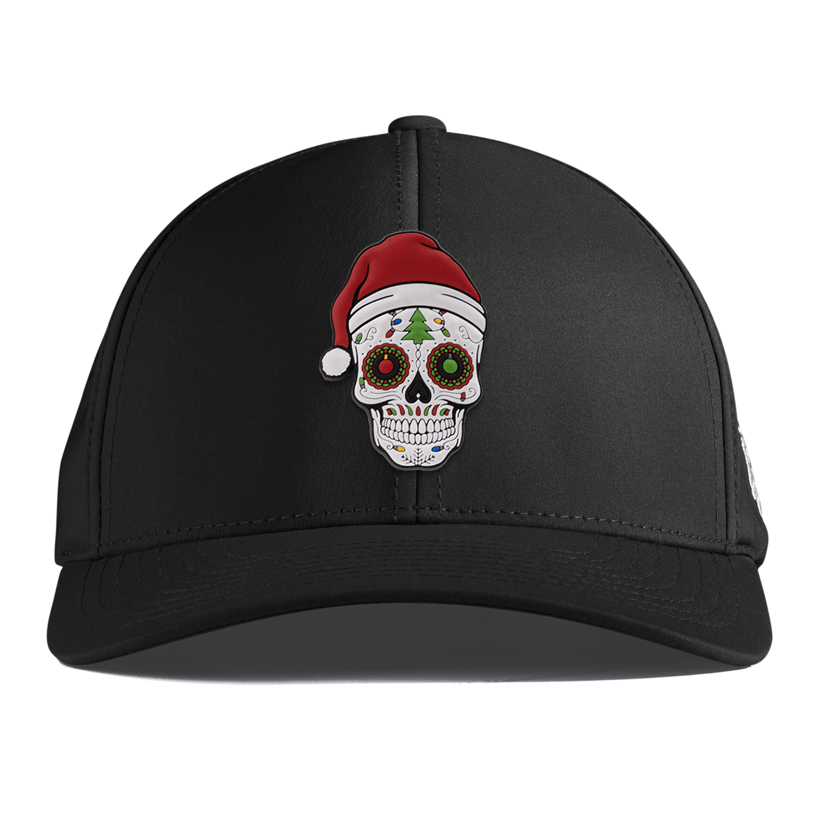 Santa Skull PVC Curved Performance Black