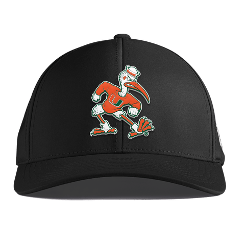 University of Miami "Sebastian the Ibis" Curved Performance Black
