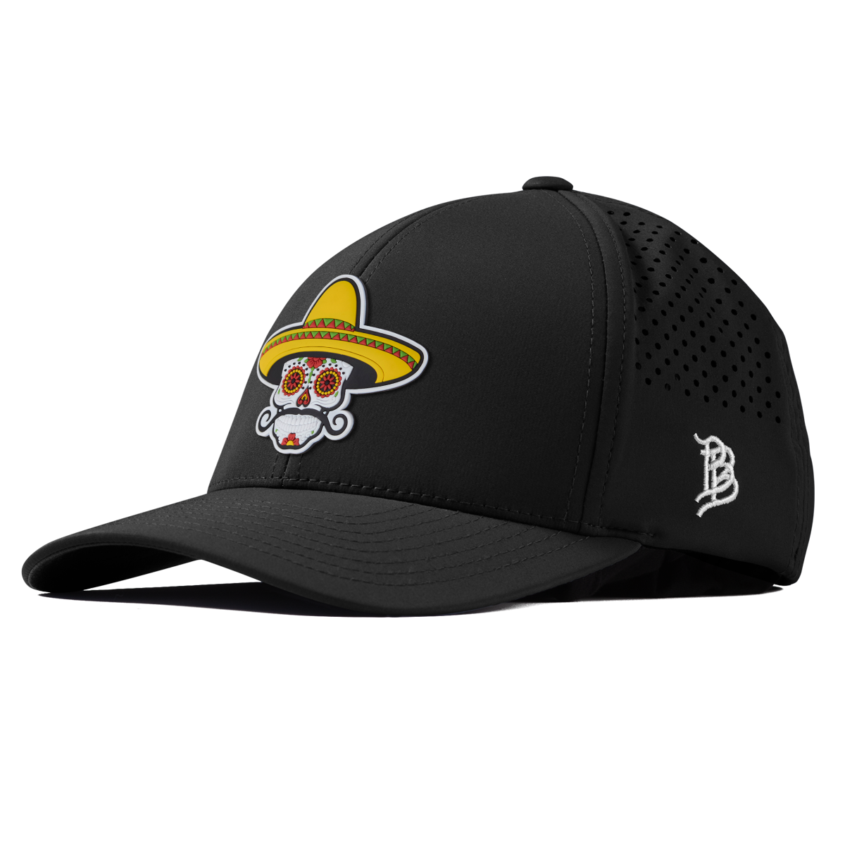Sombrero Skull PVC Curved Performance Black