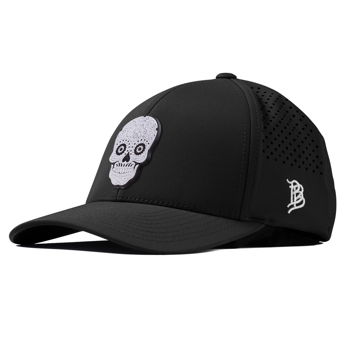 Sugar Skull PVC Curved Performance Black