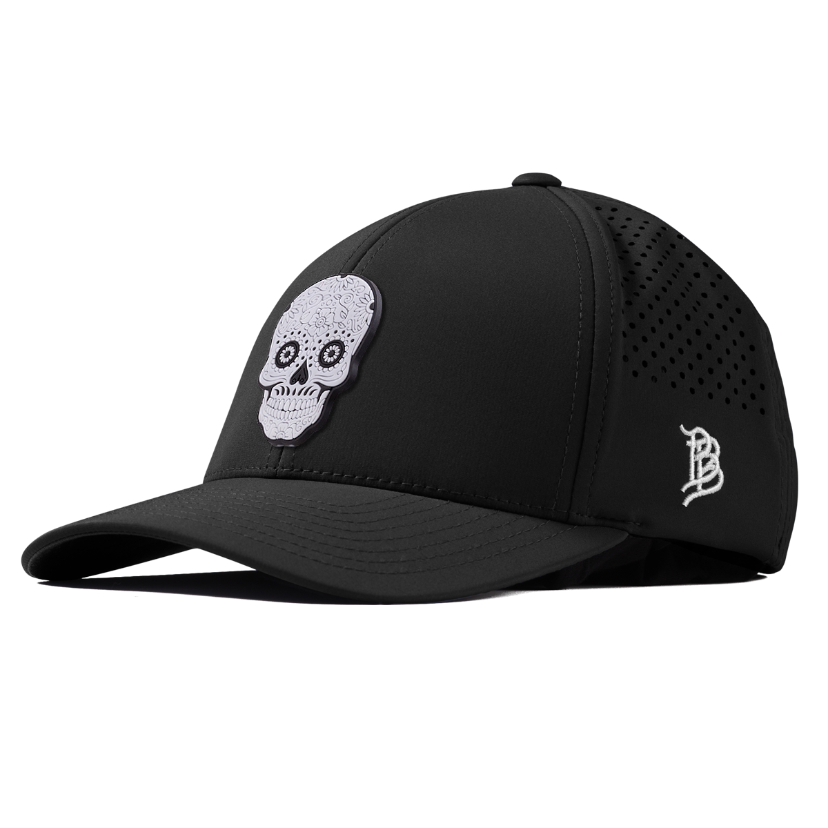 Sugar Skull PVC Curved Performance Black