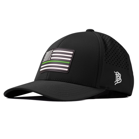 Thin Green Line PVC Curved Performance Black