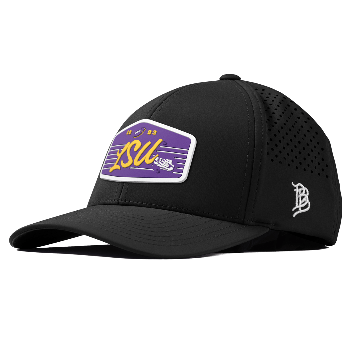 Louisiana State University "Tigers Football" Curved Performance Black