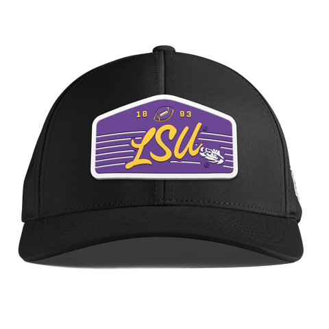 Louisiana State University "Tigers Football" Curved Performance Black