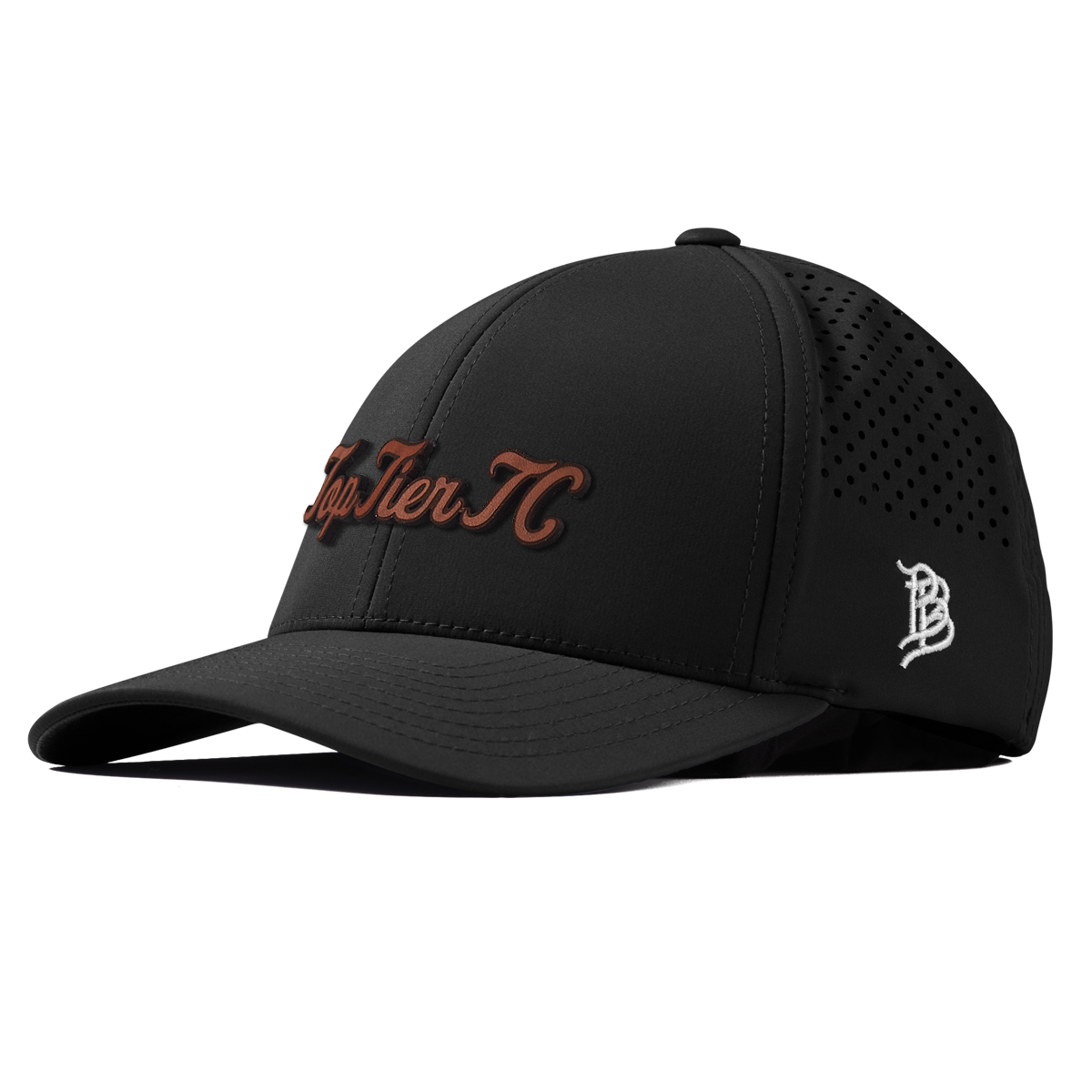 Top Tier Script Tan Curved Performance Black