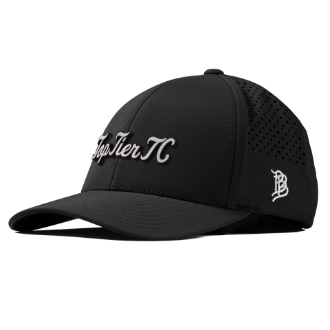 Top Tier Script White Curved Performance Black