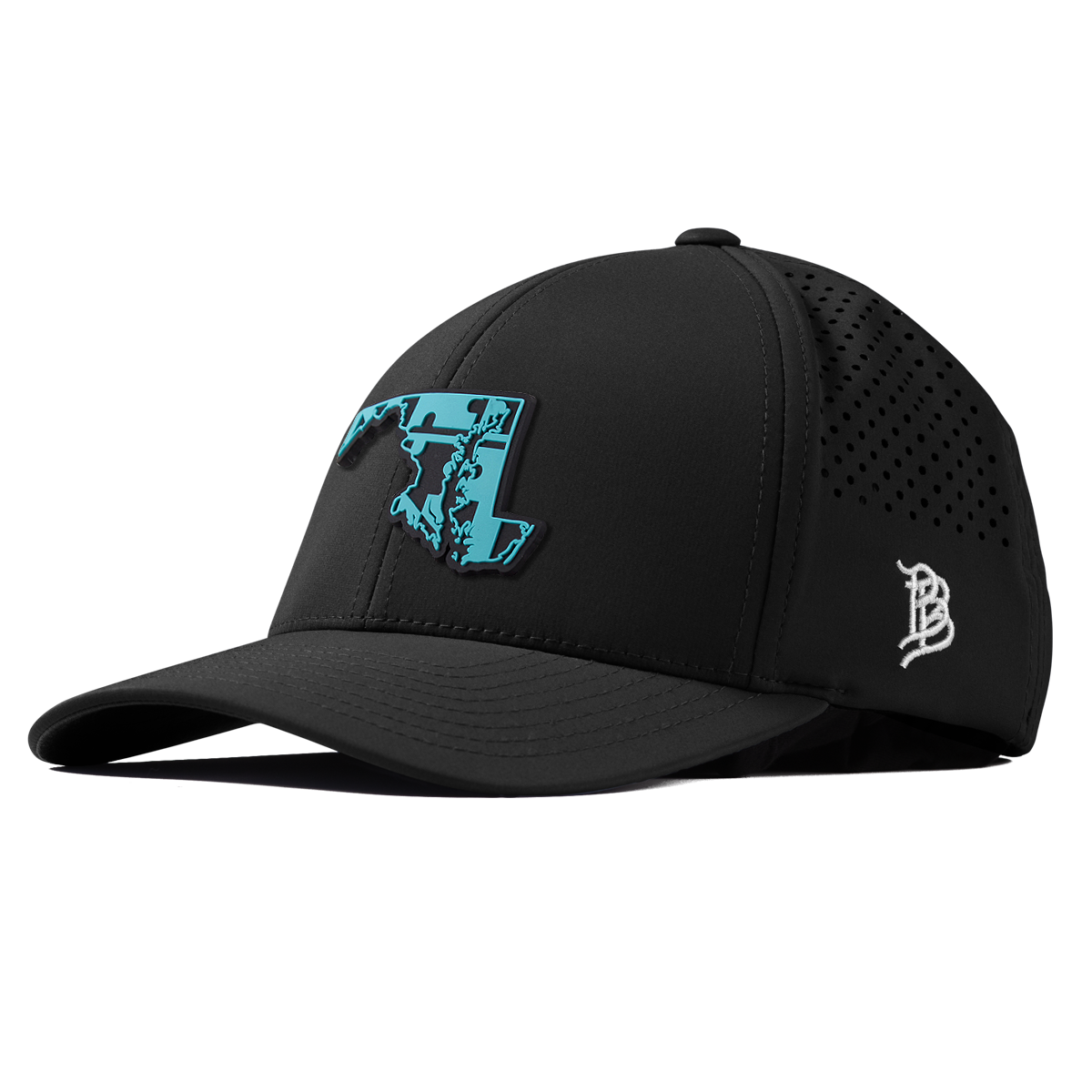 Maryland Turquoise Curved Performance Black