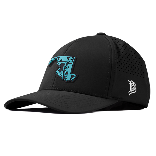Maryland Turquoise Curved Performance Black